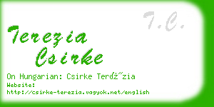 terezia csirke business card